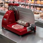 Krájení salámu s nářezovým strojem Slicer 250 Red Edition HENDI Profi Line